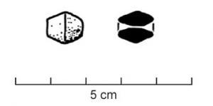 PRL-2032 - Perle bitronconiqueosTPQ : -750 - TAQ : -475Perle bitronconique, angle médian plus ou moins adouci.