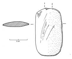 SPT-4002 - SpatuleosTPQ : 50 - TAQ : 200Grande spatule en os à cuilleron quadrangulaire poli.