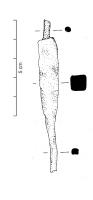 ALN-4004 - Alène ferTPQ : 1 - TAQ : 400Outil composé d'une courte soie, séparée d'une forte tige effilée par un large épaulement.