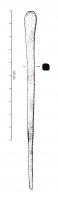 ALN-4005 - Alène ?ferTPQ : 1 - TAQ : 400Longue tige effilée de section quadrangulaire ou hexagonale avec amincissement à la tête.