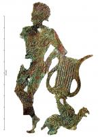 APP-4004 - Applique : ApollonbronzeApplique découpée en tôle, les détails incisés.