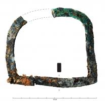 APS-4001 - Anneau porte-strigilebronzeAnneau plat et fermé, en forme de D, de section rubannée régulière.