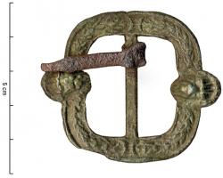 BCC-9018 - Boucle de ceinturebronzeBoucle plate symétrique moulée, à double fenêtre (en 