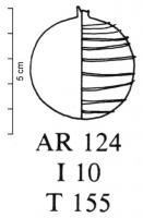 BLS-4095 - Balsamaire AR 124 (boule à parfum)verreRécipient sphérique à parois fines, souvent orné de filets parallèles en verre rapporté, dont le col très étroit a été soudé à chaud, de manière à ce qu'il faille le briser pour accéder au contenu.