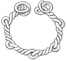 BRC-3635 - Bracelet de type Ornavasso - Py AC-7311argentBracelet articulé en argent, constitué de maillons torsadés.