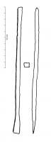 CIS-4022 - Ciseau droit ou ciseletferTPQ : -30 - TAQ : 450Outil étroit à percussion directe, composé d'une longue tige fine pleine de largeur constante; la lame courte à double biseau peut être légèrement évasée. Certains exemplaires (pas tous) peuvent présenter des traces de percussion violente au sommet.