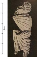CNF-4024 - Canif : Acteuros, ferCanif à manche figuré en forme d'acteur (?) ou personnage grotesque, drapé dans un manteau, le corps contorsionné.