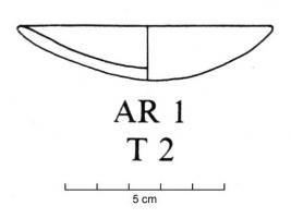 CPE-4017 - Coupelle AR 1verreTPQ : 1 - TAQ : 75Coupelle lenticulaire, en simple calotte, en verre moulé polychrome.