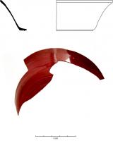 CPE-8004 - Coupe en verre rouge opaqueverreCoupelle en verre rouge opaque.