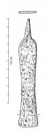CSB-3003 - Ciseau à soie ferCiseau à soie nettement séparée du début de la lame qui a la forme à bords concaves, en forme de queue d'aronde, par un ressaut formant butée. La soie est équipée d'une virole empêchant l'éclatement du manche en bois.