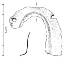 CSQ-4022 - Protection d'oreille de casquebronzeTôle de forme arrondi qui décore le contour de l'oreille sur un casque. Elle est rapportée par rivetage. 
