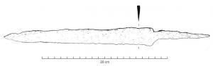 CTO-7001 - CouteauferTPQ : 1250 - TAQ : 1450Couteau à soie centrée, dos et tranchant parallèles formant une pointe symétrique.