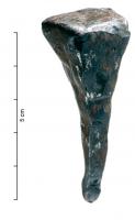 ECL-3002 - Tas à table polygonale et tige effiléeferPetit tas droit, à table de frappe polygonale et queue de section quadrangulaire de diamètre décroissant ; la longueur de la tige et la taille de la table varient.