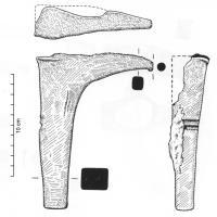 ECL-4005 - Enclume à queueferPetite enclume ou tas à queue assez longue, table plate terminée en cône à la pointe (modèle sans perforation destinée à un outil d'enclume). 