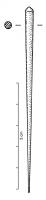 EPG-4103 - ÉpingleosTPQ : 1 - TAQ : 300Epingle droite, dont le diamètre diminue en allant vers le sommet  qui est pyramidal, soit dressé par facettes, soit conique.