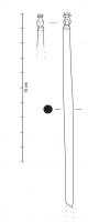 EPG-4586 - EpingleosTPQ : 100 - TAQ : 400Epingle dont le sommet, sculpté en balustre entre collerette et moulures, est aussi perforé transversalement.