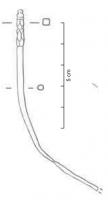 EPG-4609 - EpinglebronzeTPQ : 100 - TAQ : 300Épingle de section circulaire dont la partie supérieure est constitué de moulures facettées.
