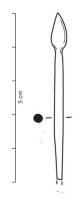 EPG-4623 - Epingle à tête fusiformeosTPQ : 1 - TAQ : 400Epingle à tête fusiforme allongée, nettement séparée du fût.