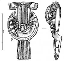 FIB-4075 - Fibule à queue de paon (F.19a2)bronzeFibule 
