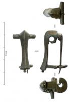 FIB-41366 - Kniefibel à voluteargentFibule 