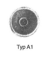 FIB-5233 - Fibule discoïdale type Vielitz A1argent, orFibule circulaire avec grenat, sans cellule et un grenat central.