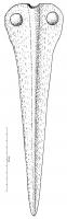 HLB-1003 - Hallebarde à arête médianebronzeArme de grandes dimensions, à lame triangulaire renforcée par une arête médiane (partie plus étroite que dans les types 