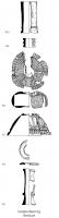LIT-4021 - Pied de lit composite mouluré : placages en ososPied de lit composé d'éléments moulurés en os, superposés et assemblés sur une âme de fer; moulures simples et/ou travaillées (motifs figuratifs, végétaux, etc.). 