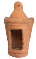 LMP-3137 - Lanterne miniatureterre cuiteLanterne miniature en argile orange, engobe beige.