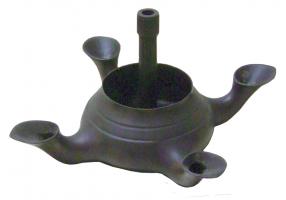 LMP-8005 - Lampe florentinebronzeLampe à corps centré, en forme de pot, avec un large réservoir dont émerge un tube central (permettant de faire coulisser la lampe sur un pied monté sur socle); quatre becs en S émergent du réservoir au quatre points cardinaux.