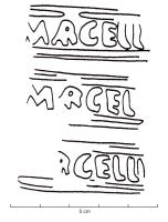 MRT-4065 - Jatte ou mortier : MARCELLIterre cuiteJatte ou mortier à lèvre épaissie et déversée ; bec verseur ; marque estampée sur le bord : MARCELLI.