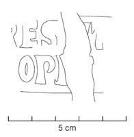 MRT-4087 - Jatte ou mortier : RESTITVTVS Q OPP IVST Fterre cuiteJatte ou mortier estampillé RESTITVTVS Q OPP IVST F.