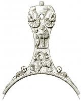 PAT-4046 - Patère à manche ornébronzePatère à manche plat,orné de reliefs.