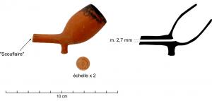 PIP-9005 - Pipe en terre cuite rouge de marque 