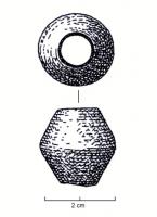 PRL-1006 - Perle bitronconiquebronzePerle bitronconique à perforation cylindrique.