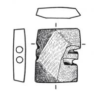 PRL-4025 - Perle à double perforationjaisPlaquette parallélépipédique aux angles abattus pour dégager un losange sur la face supérieure.