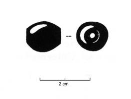PRL-4046 - Perle ovoïdejaisPerle ovoïde, avec deux côtés aplanis sur les faces perforées afin de produire un effet de continuité avec les perles voisines.