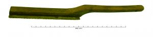 SCI-9001 - Scie à chevillebois, ferScie à manche en bois désaxé utilisée pour araser les chevilles, tenons et mortaises dans la construction marine. 