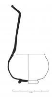 SPL-4025 - SimpulumverreSimpulum en verre, comportant une vasque soufflée à la volée, un manche vertical collé sur la lèvre et un pied.