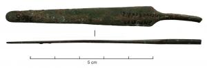 SSP-4015 - Spatule-sonde - 'slender lancet type'bronzeInstrument double constitué d'une tige lisse dépourvue de moulure et d'ergots terminée par une spatule allongée 