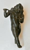 STE-4474 - Statuette : Eros - AmourbronzeTPQ : 1 - TAQ : 300Eros / Amour sous la forme d'un enfant nu, aux traits poupins et coiffé d'un corymbe, ailé et figuré en marche, dont la main droite à la paume tournée vers le haut semble soutenir un plateau, alors que la main gauche ouverte vers l'avant fait un geste d'avertissement. 