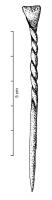 STY-6021 - Stylet à tige torsadéeferSimple tige martelée, avec une tête aplatie en spatule, une tige torsadée et une pointe effilée.