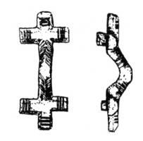 FIB-5063 - Fibule symétrique ansée, extrémités cruciformes