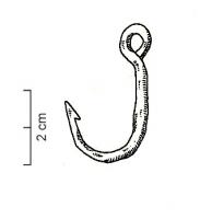 HAM-3005 - Hameçon à crochetferHameçon en fer avec ou sans ardillon sur la pointe, le crochet de fixation est formé par un simple repli de la tige.
