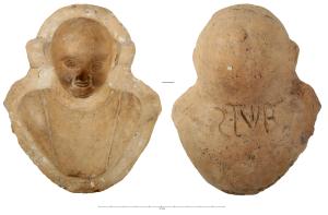 MOU-4084 - Moule : statuette en argile, Risusterre cuiteMoule pour buste d'enfant souriant (