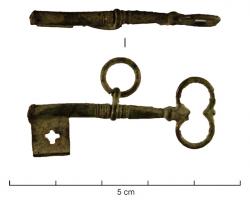 PDT-9014 - Pendentif en forme de clécuivre, ferPendentif en métal en forme de clé avec un anneau de suspension libre sur l'axe.  