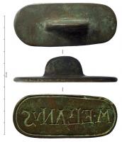 SIG-4033 - Signaculum fauxbronzeFaux signaculum écarté pour sa forme, sa patine et/ou son inscription douteuse.
