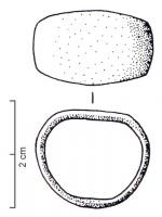 BAG-4315 - Bague à chaton rapporté et intailleargentBague à jonc plat et égal, élargi au sommet mais sans épaulements ; le chaton rapporté par brasure enserre une intaille dépassant du jonc.