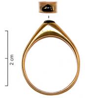BAG-7011 - BagueorBague dont le chaton (une petite pierre montée) est formé par le prolongement rectiligne des côtés.
