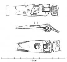 CHA-4107 - Charnière à 3, 4 ou 5 charnonsferCharnière composée de deux éléments à patte perforée, le bloc articulé est dans le prolongement, obtenu par enroulement à la forge.
