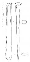 CIS-4023 - Ciseau droitferCiseau à corps hexagonal et tranchant légèrement évase. La tête présente des traces de percussions directe.